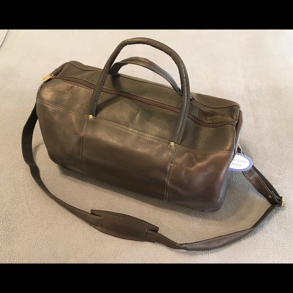 David King Boston 313 Leather Duffle NWT 19”